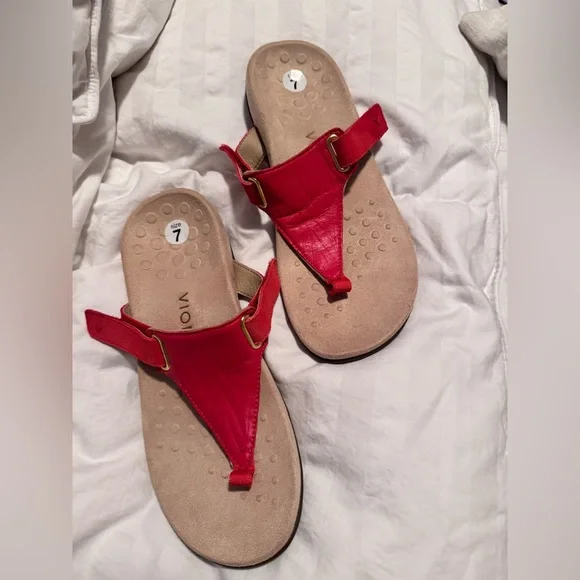 Comfort Sandal Womens Red Sandals Size Vionic Shoes Vionic Womens